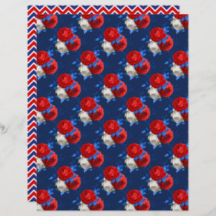 Patriotic Pattern Scrapbook Paper