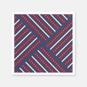 Patriotic Pattern Stripes Napkin