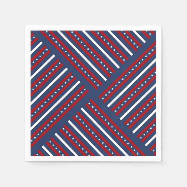 Patriotic Pattern Stripes Napkin (Front)