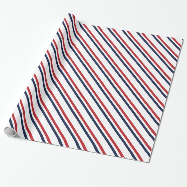 Patriotic pattern wrapping paper (Unrolled)