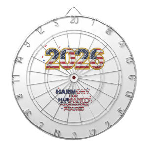 Patriotic Peace Decal Dartboard