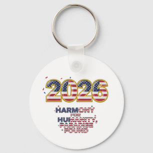 Patriotic Peace Decal Key Ring