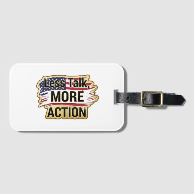 Patriotic Peace Decal Luggage Tag (Front Horizontal)