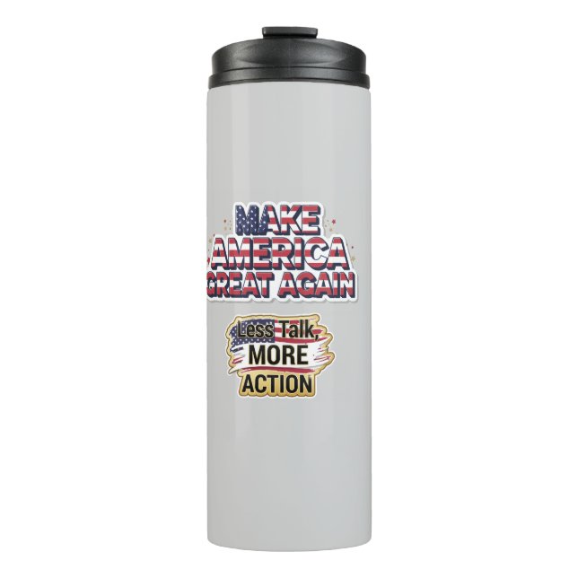 Patriotic Peace Decal Thermal Tumbler (Front)