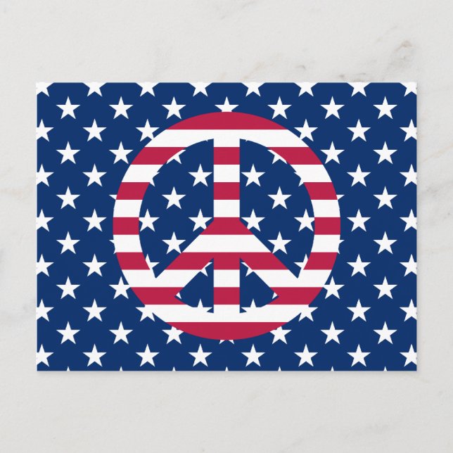 Patriotic Peace Postcard (Front)