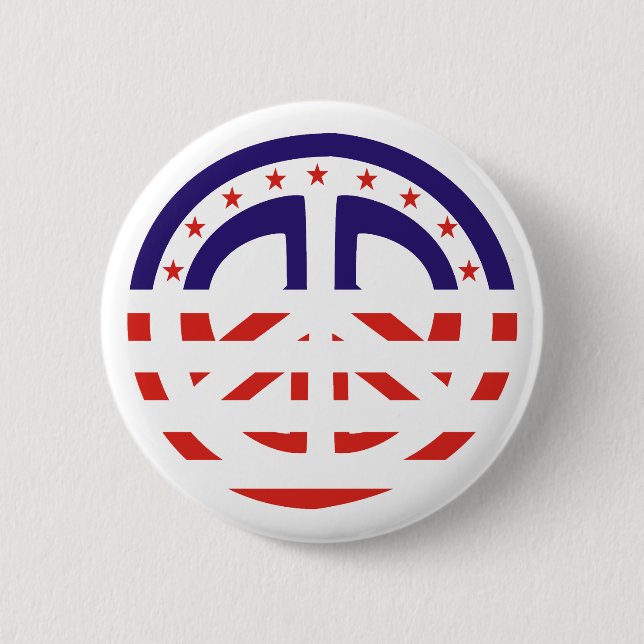 Patriotic Peace Sign button (Front)