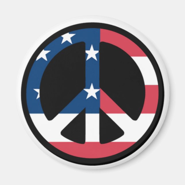 Patriotic Peace Sign Magnet (Front)