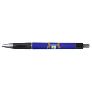Patriotic Pen with flag of Michigan State