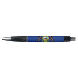 Patriotic Pen with flag of Pennsylvania State, USA