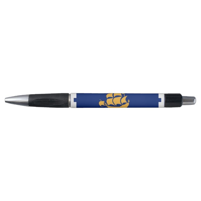 Patriotic Pen with flag of Quebec City, Canada (Front)