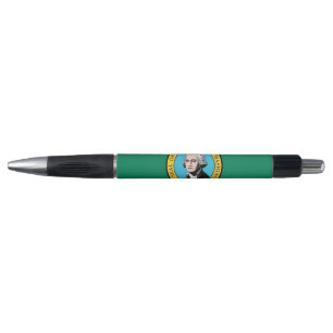Patriotic Pen with flag of Washington State, USA