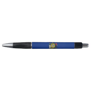 Patriotic Pen with flag of Wisconsin State, USA