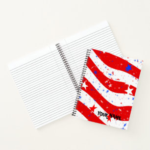 Patriotic Personalise Spiral Notebook