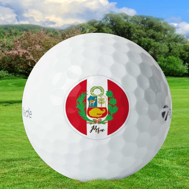 Patriotic Peruvian Flag Golf Balls, Peru Balls (Creator Uploaded)