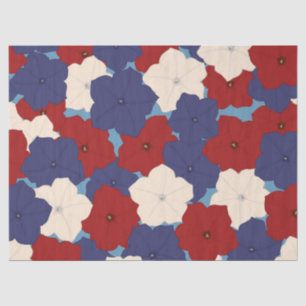 Patriotic Petunias Tissue Paper