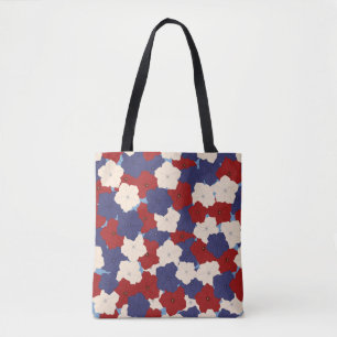 Patriotic Petunias Tote Bag