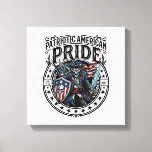 Patriotic Phantom Patriot Horror Monster Patriot 4 Canvas Print