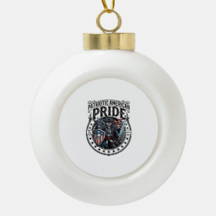 Patriotic Phantom Patriot Horror Monster Patriot 4 Ceramic Ball Christmas Ornament