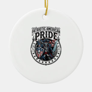 Patriotic Phantom Patriot Horror Monster Patriot 4 Ceramic Tree Decoration