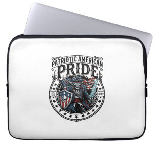 Patriotic Phantom Patriot Horror Monster Patriot 4 Laptop Sleeve