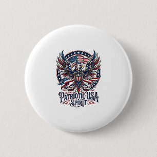 Patriotic Phoenix Hybrid Patriot Animal Hybrid Pat 6 Cm Round Badge