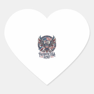 Patriotic Phoenix Hybrid Patriot Animal Hybrid Pat Heart Sticker