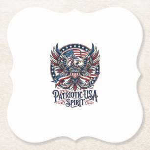 Patriotic Phoenix Hybrid Patriot Animal Hybrid Pat Paper Coaster