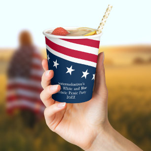 Patriotic Picnic Party Paper Cups