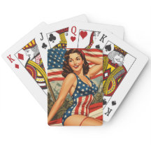 Patriotic Pin Up Playing Cards / Susan