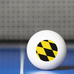 Patriotic ping pong ball with Flag of Munich