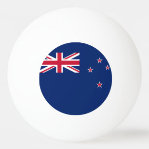 Patriotic ping pong ball with Flag of New Zealand