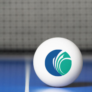 Patriotic ping pong ball with Flag of Ottawa