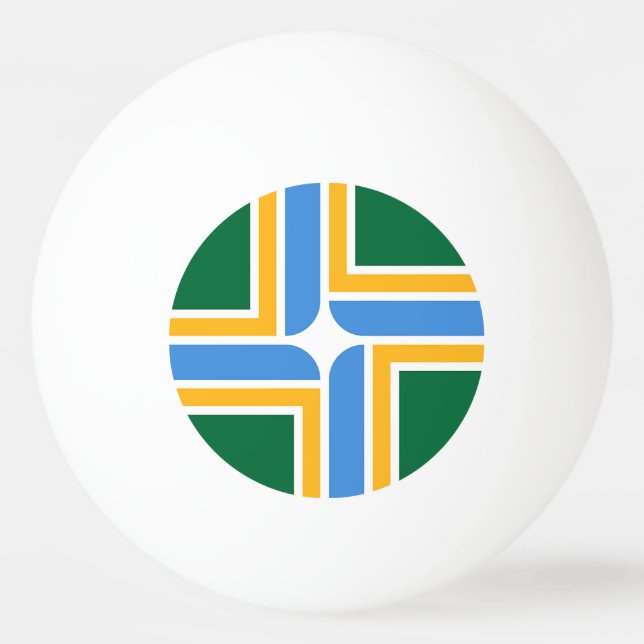 Patriotic ping pong ball with Flag of Portland (Front)