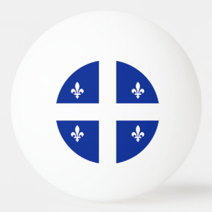 Patriotic ping pong ball with Flag of Quebec