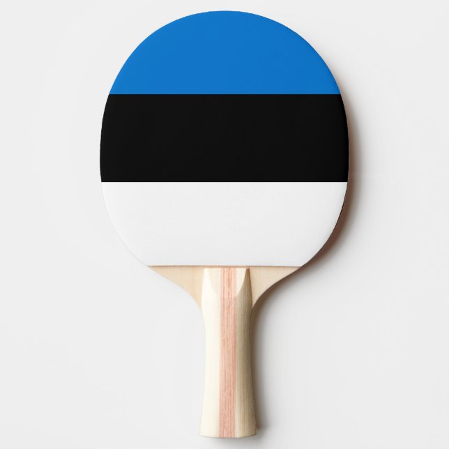 Patriotic, ping pong paddle with Flag of Estonia (Front)