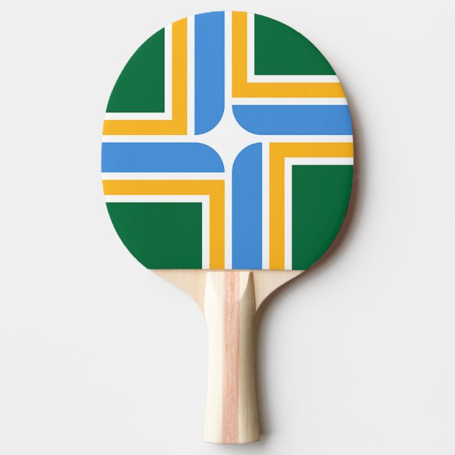 Patriotic, ping pong paddle with Flag of Portland (Front)