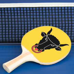 Patriotic, ping pong paddle with Flag of Uri