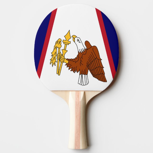 Patriotic ping pong paddle with Samoa flag (Back)