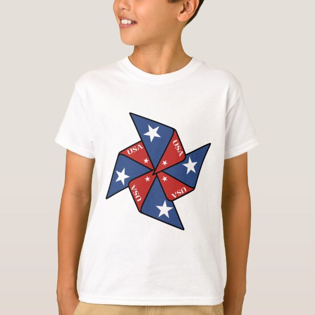 Patriotic pinwheel t-shirt (Front)