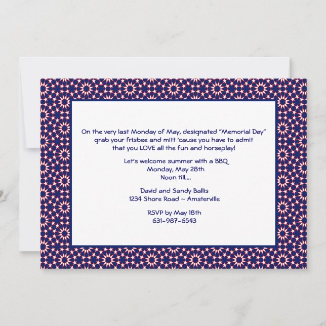 Patriotic Pinwheels Invitation (Front)