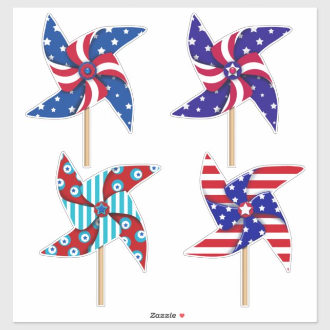 Patriotic Pinwheels July 4th 14 x 14 Sheet (Sheet)