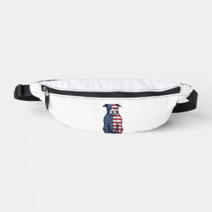 Patriotic Pit Bull Vintage Engraving Vector Design Bum Bags