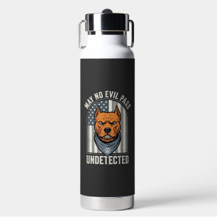 Patriotic Pitbull Guard Dog Water Bottle