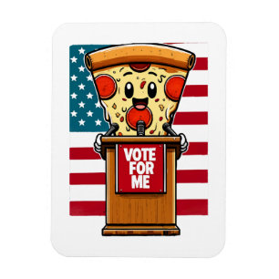 patriotic pizza vote for me magnet