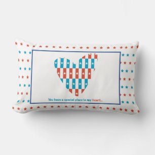 Patriotic Place In Heart, Support Encouragement Lumbar Cushion
