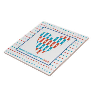 Patriotic Place In Heart, Support Encouragement Tile