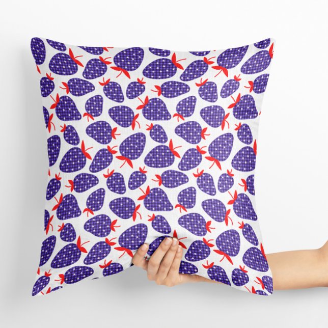 Patriotic Plaid Strawberry Cushion (Creator Uploaded)