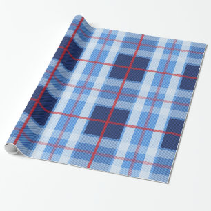 Patriotic plaid wrapping paper