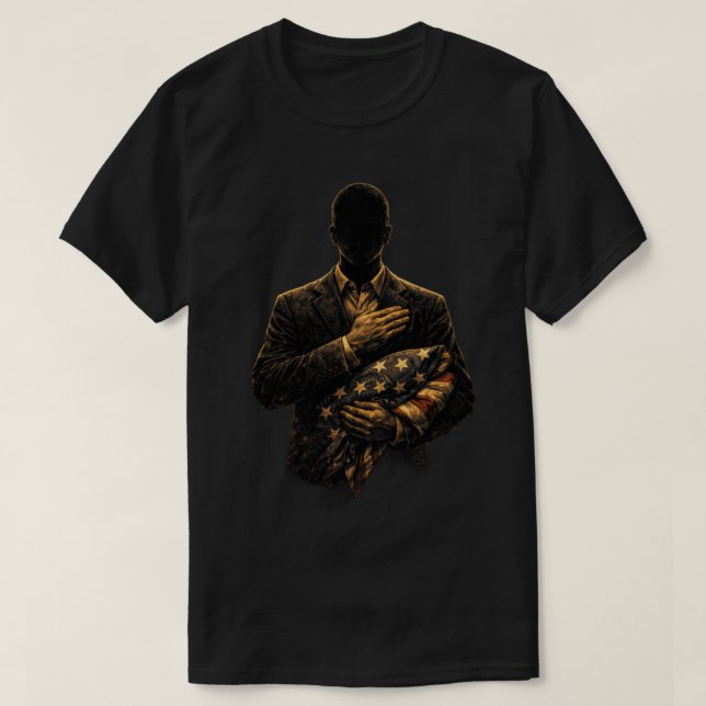 Patriotic Pledge Silhouette T-Shirt (Design Front)