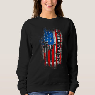 Patriotic Plumber  4th Of July Plumber Plumber Sweatshirt
